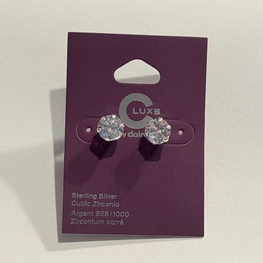 Sterling silver cubic zirconia new earrings #25